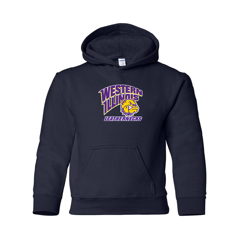 Youth Western Illinois Leathernecks Gildan Heavy Blend  Hooded Sweatshirt